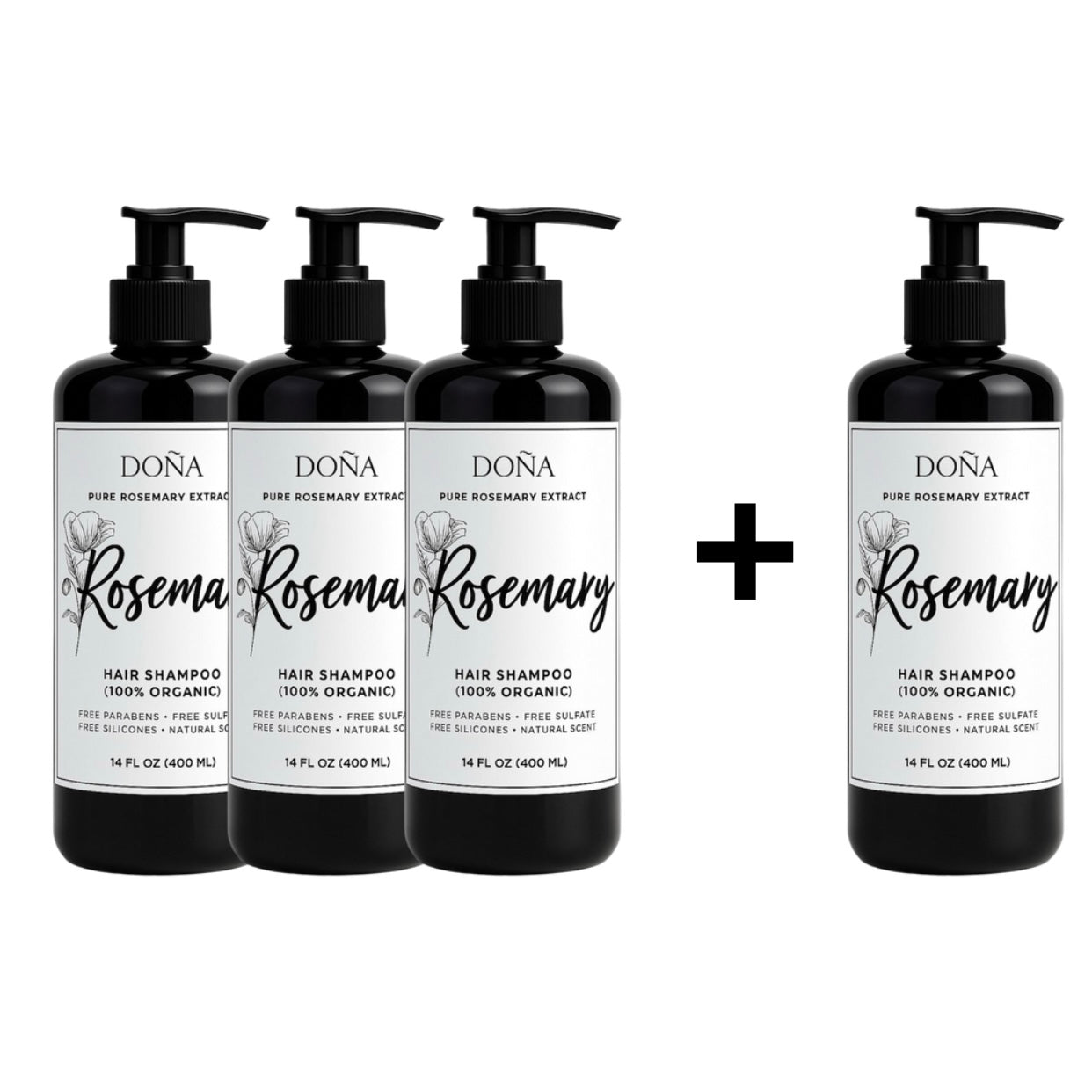 Buy 3 Get 1 Free - Hair Shampoo Rosemary